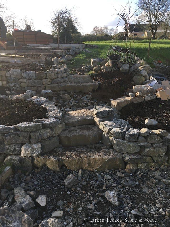 Dry stone garden terrace