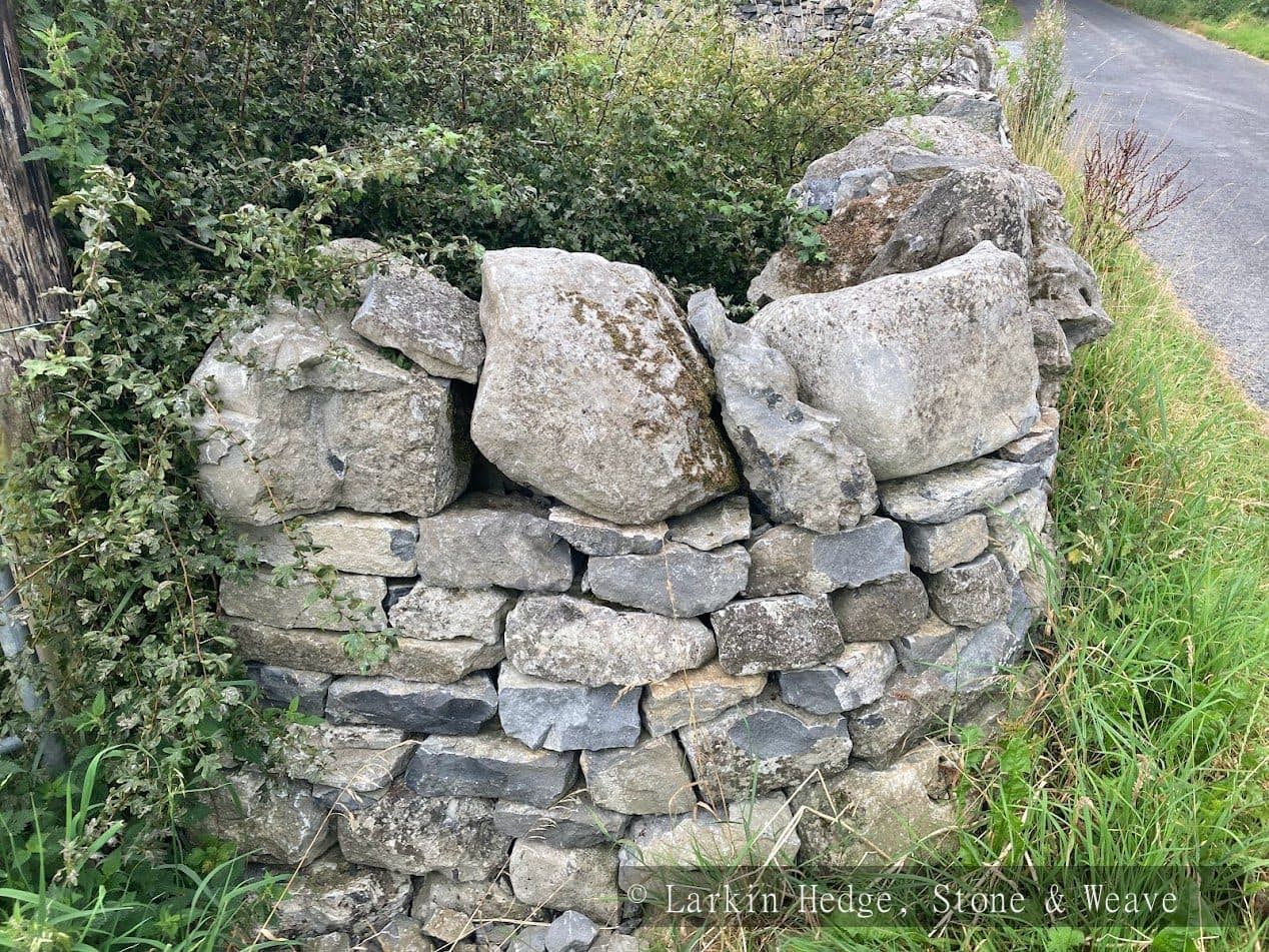 Restored dry stone wall end detail